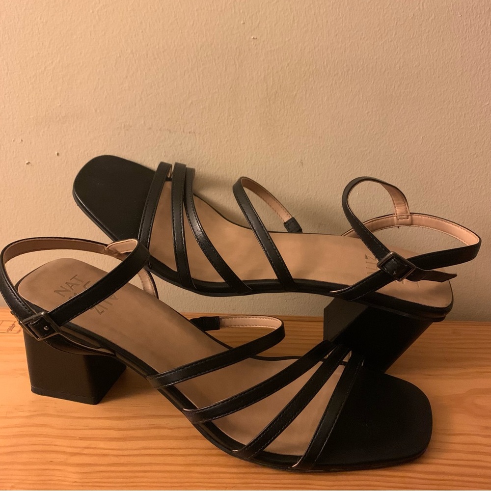 Naturalizer Niko Black Strappy Heeled Sandals